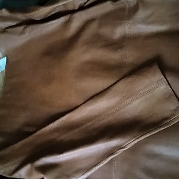 POLO RALPH LAUREN LEATHER  100% lamb leather long sleeve topNWT - Picture 4 of 5